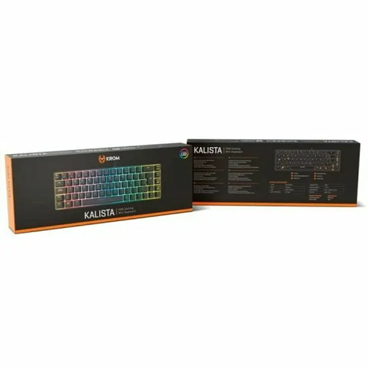 Keyboard Krom NXKROMKALISTASP Spanish Qwerty Black