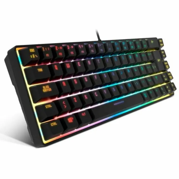 Keyboard Krom NXKROMKALISTASP Spanish Qwerty Black