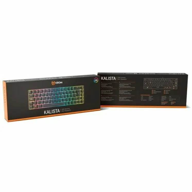 Keyboard Krom NXKROMKALISTASP Spanish Qwerty Black