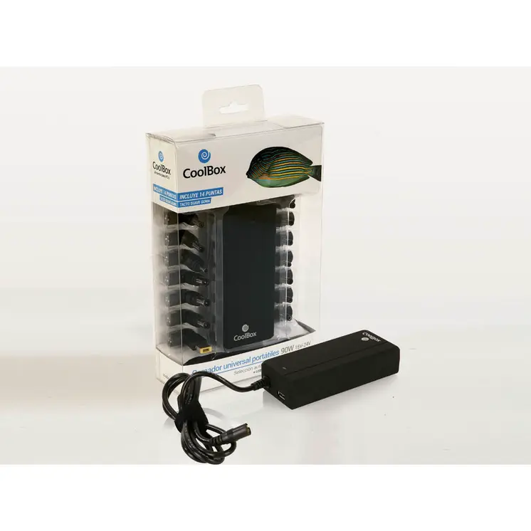 Laptop Charger CoolBox FALCOONB90U 90 W 24 V 220 V 100 - 240 V