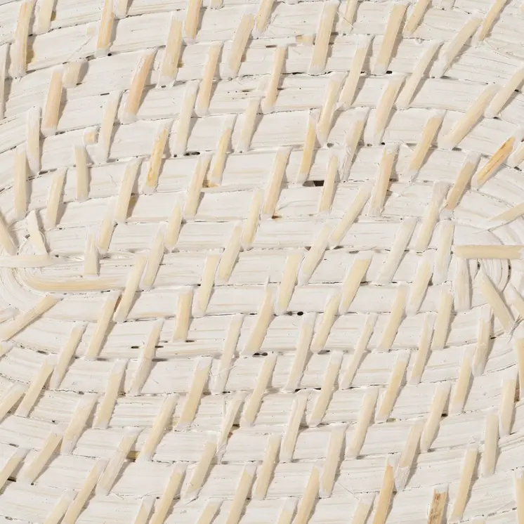 Table Mat White Bamboo Rattan 40 x 30 x 0,5 cm