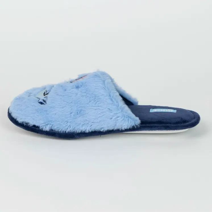 House Slippers Stitch Blue