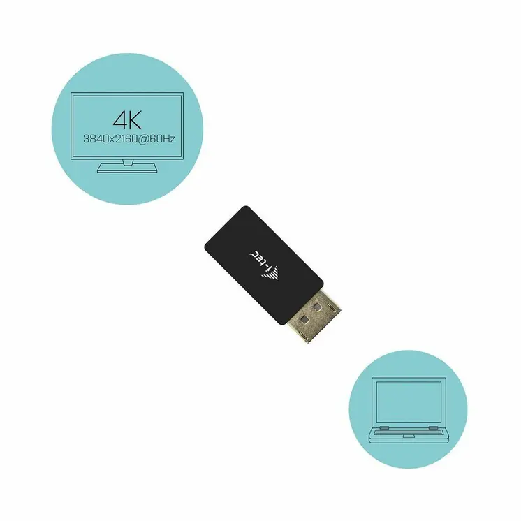 DisplayPort to HDMI Adapter i-Tec DP2HDMI4K60HZ Black