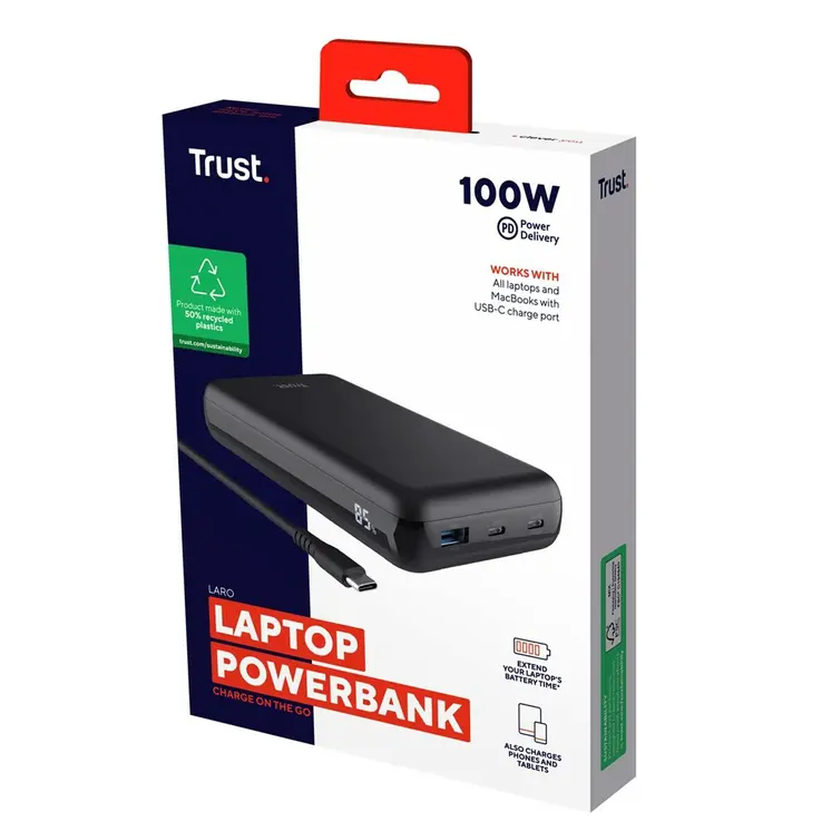 Powerbank Trust 25240 Black 20000 mAh