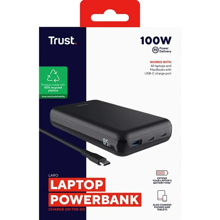 Powerbank Trust 25240 Black 20000 mAh