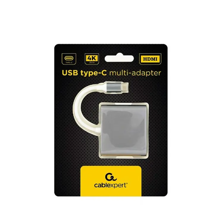 3-Port USB-C Hub GEMBIRD A-CM-HDMIF-02-SG Grey