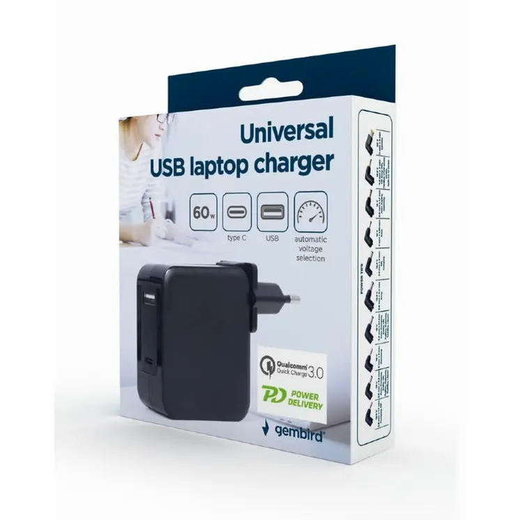 Laptop Charger GEMBIRD NPA-PD60-01 90 W 60 W 60W