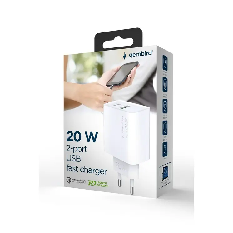 Wall Charger GEMBIRD TA-UC-PDQC20-01-W