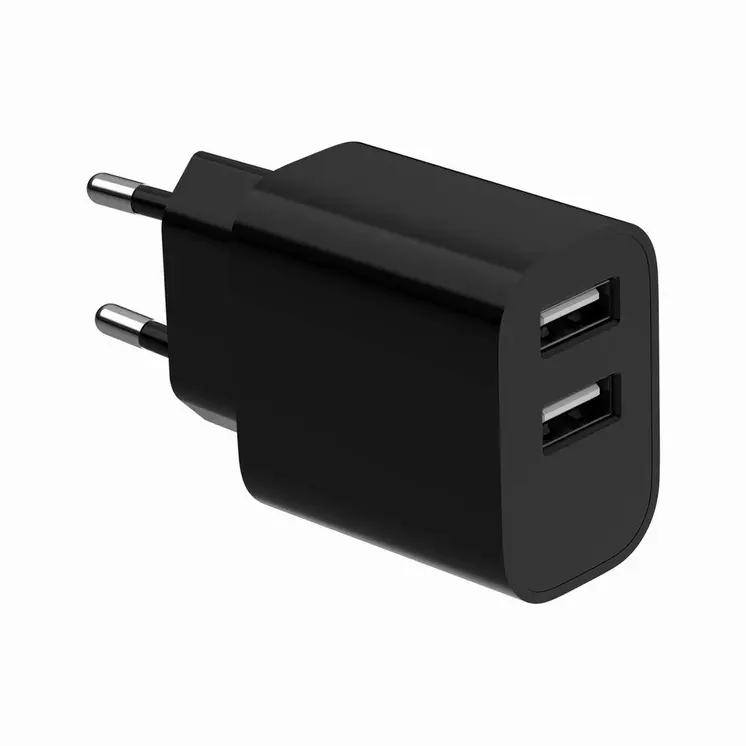 Wall Charger GEMBIRD TA-UC-2A12-01-BK White