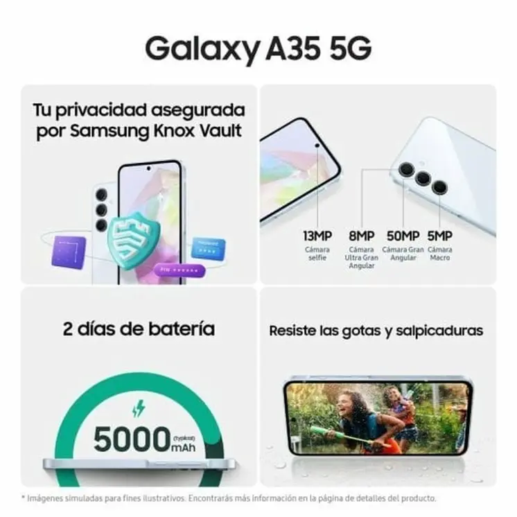 Smartphone Samsung Galaxy A35 6,6" 6 GB RAM 128 GB Lilac