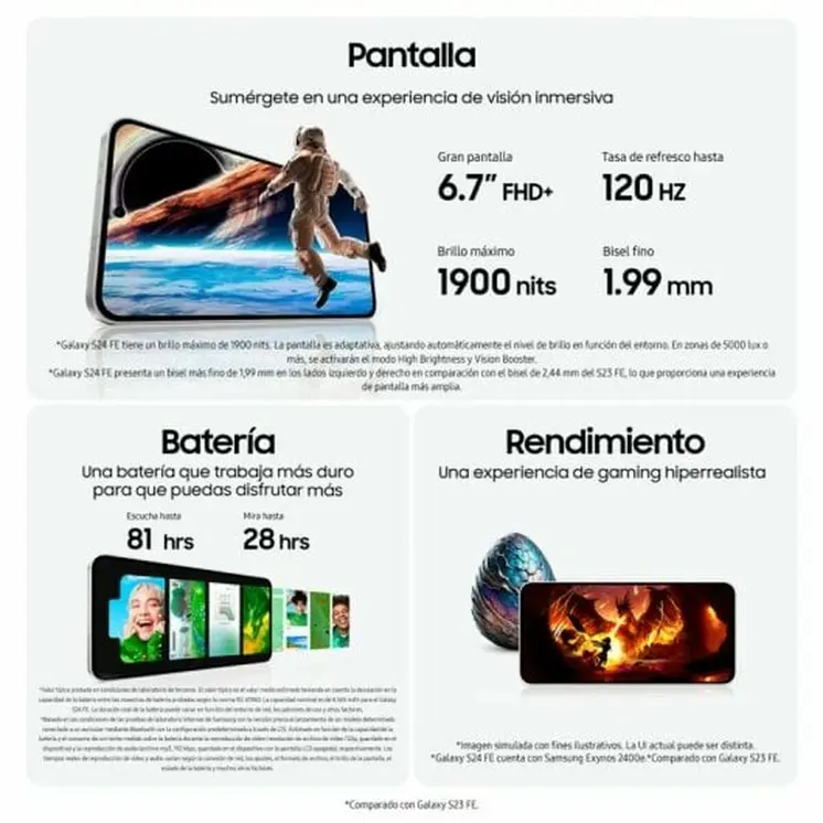 Smartphone Samsung Galaxy S24 FE 5G 6,7" 8 GB RAM 256 GB Green