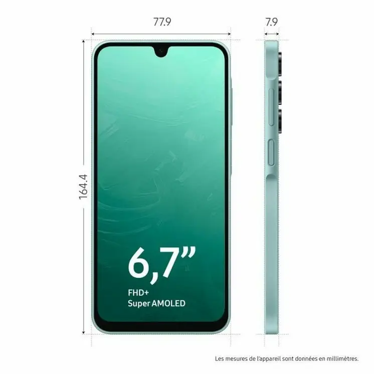 Mobile telephone for older adults Samsung SM-A166BLGDEUB Octa Core 4 GB RAM 128 GB Green 6,7"