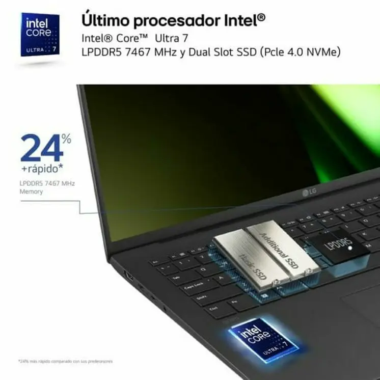 Laptop LG 17Z90S-G.AD7BB 17" 16 GB RAM 512 GB SSD Spanish Qwerty
