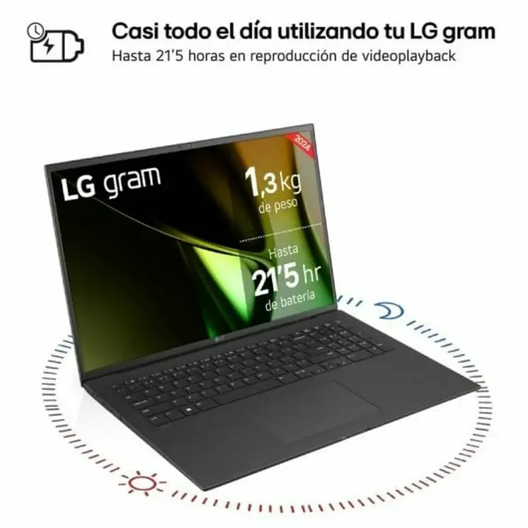 Laptop LG 17Z90S-G.AD7BB 17" 16 GB RAM 512 GB SSD Spanish Qwerty