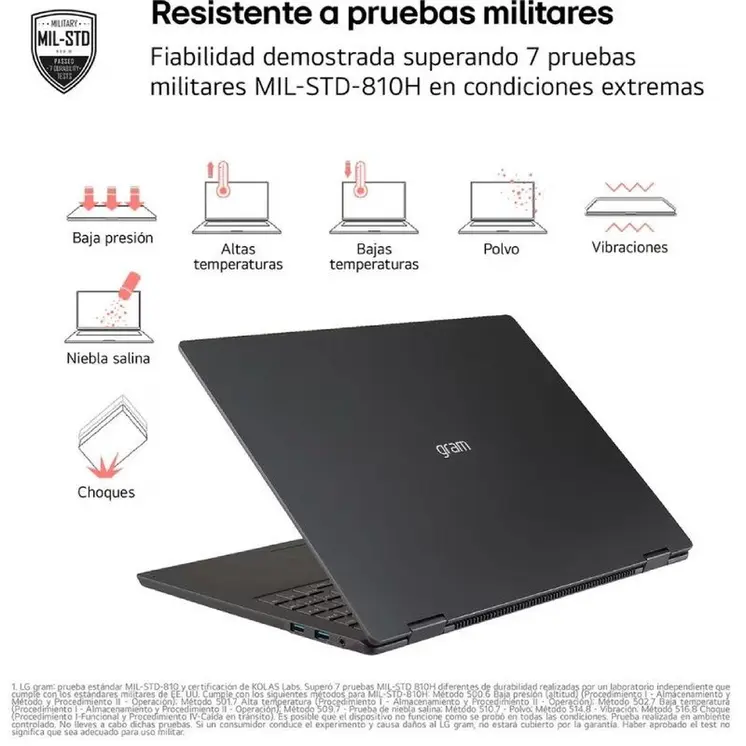 Laptop LG 14ZD90T-G.AX78B 14" intel core ultra 7 16 GB RAM 1 TB SSD Spanish Qwerty