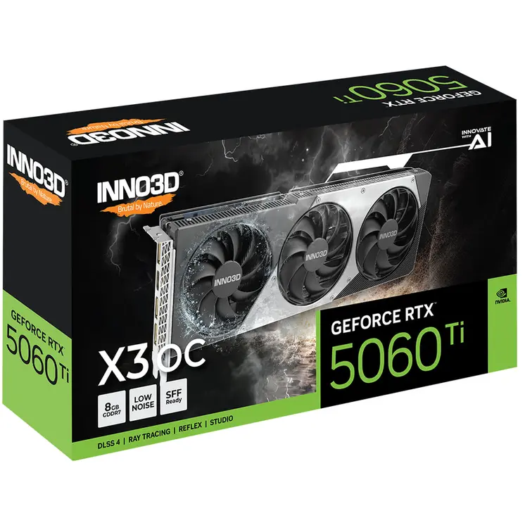Graphics card INNO3D N506T3-08D7X-193075L geforce rtx 5060 ti 8 GB GDDR7