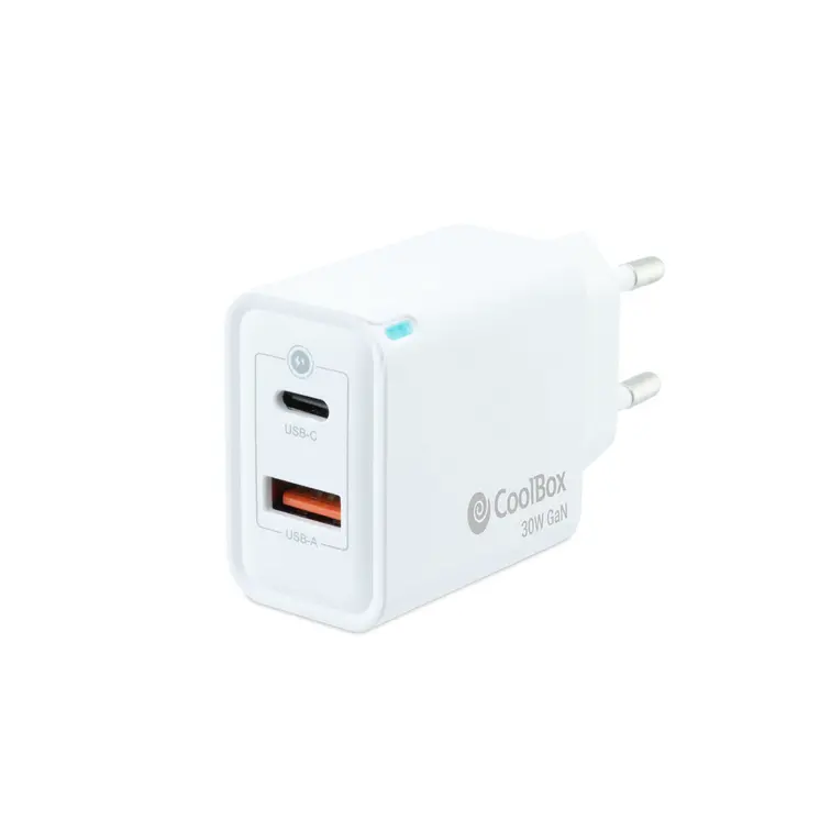 Wall Charger CoolBox COO-CUP-30CA White 20 W