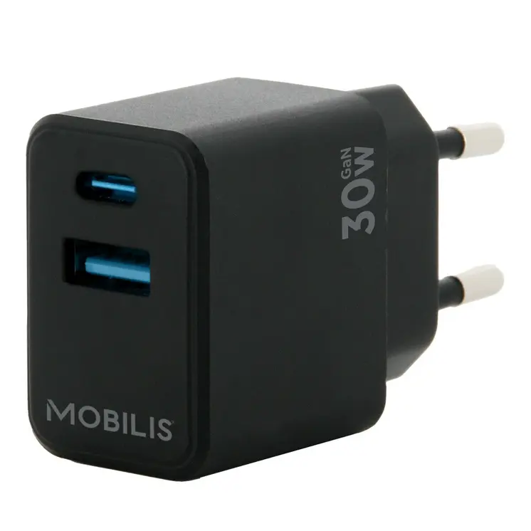 Portable charger Mobilis 001362 Black 30 W