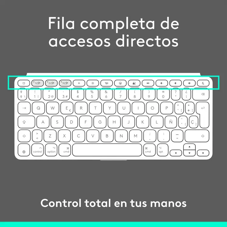 Bluetooth Keyboard Logitech 920-013011 Spanish Qwerty Grey White/Grey