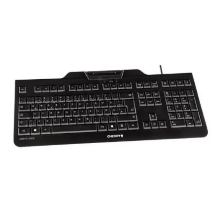 Keyboard with Reader Cherry JK-A0100ES-2 Black QWERTY