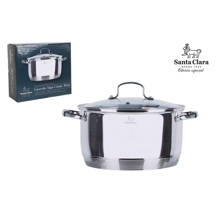 Casserole with lid Santa Clara Ø 22 x 30 x 11 cm (2 Units)