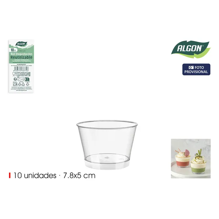 Snack Bowl Algon 10 Pieces (24 Units)