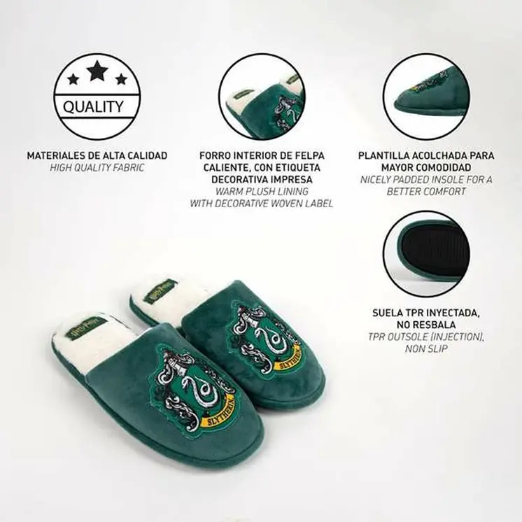 House Slippers Harry Potter Slytherin  Green 42-43