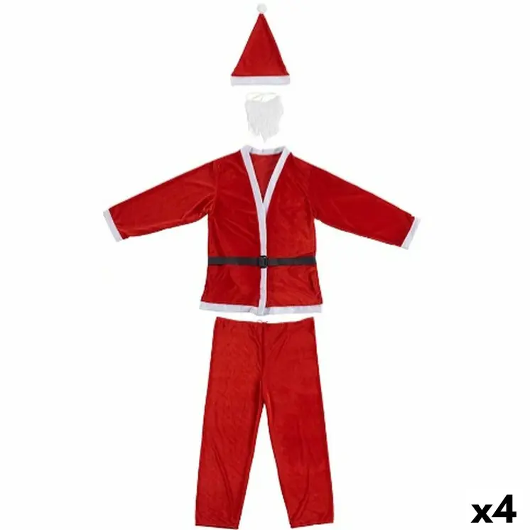 Costume for Adults Krist+ K1912284 White Red Father Christmas One size (4 Units)