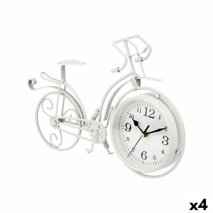 Table clock Gift Decor 916 White Bicycle (4 Units)