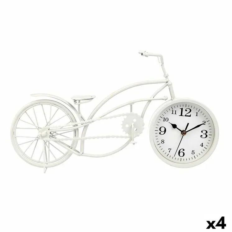 Table clock Gift Decor 921 White Bicycle (4 Units)