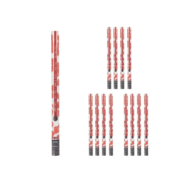 Confetti cannon 9119-80 Red Paper Cardboard Plastic 5 x 79 x 5 cm (12 Units)