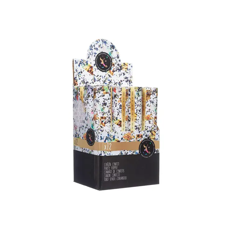 Confetti cannon 9901-30 Multicolour Paper Cardboard Plastic 5 x 28,5 x 5 cm (12 Units)