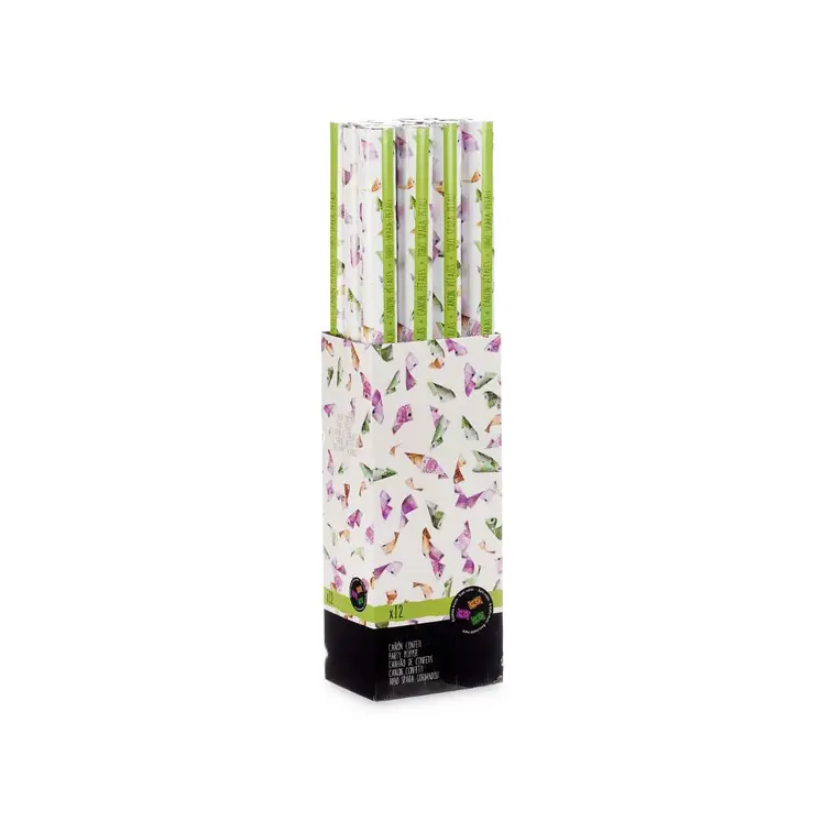 Confetti cannon 9506-80 Multicolour Paper Cardboard 5 x 78,5 x 5 cm (12 Units)