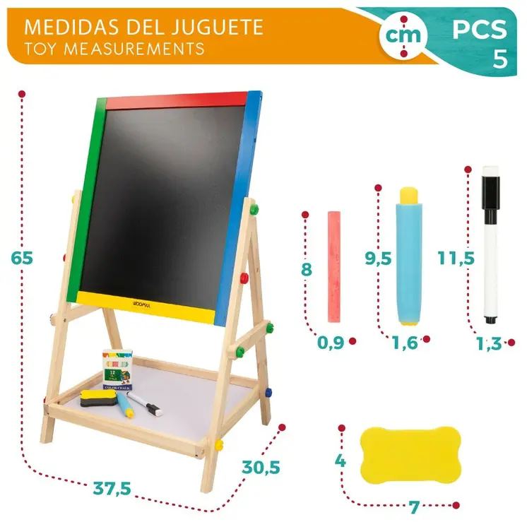 2 in 1 Board Woomax 5 Pieces 37,5 x 65 x 30,5 cm 4 Units
