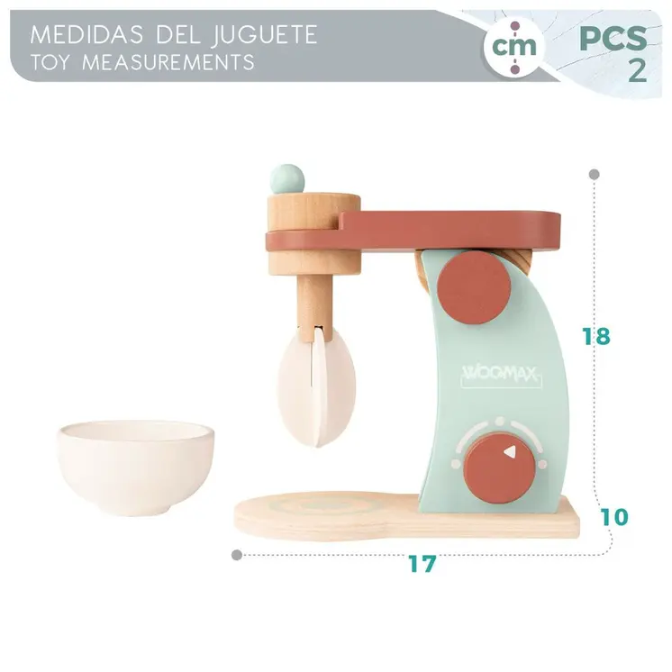 Toy blender Woomax 10 x 18 x 17 cm (6 Units)