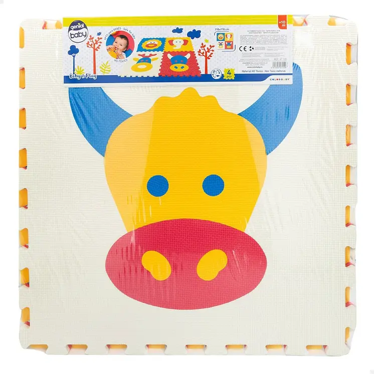 Puzzle Carpet Colorbaby 4 Pieces animals 118 x 118 cm EVA (2 Units)
