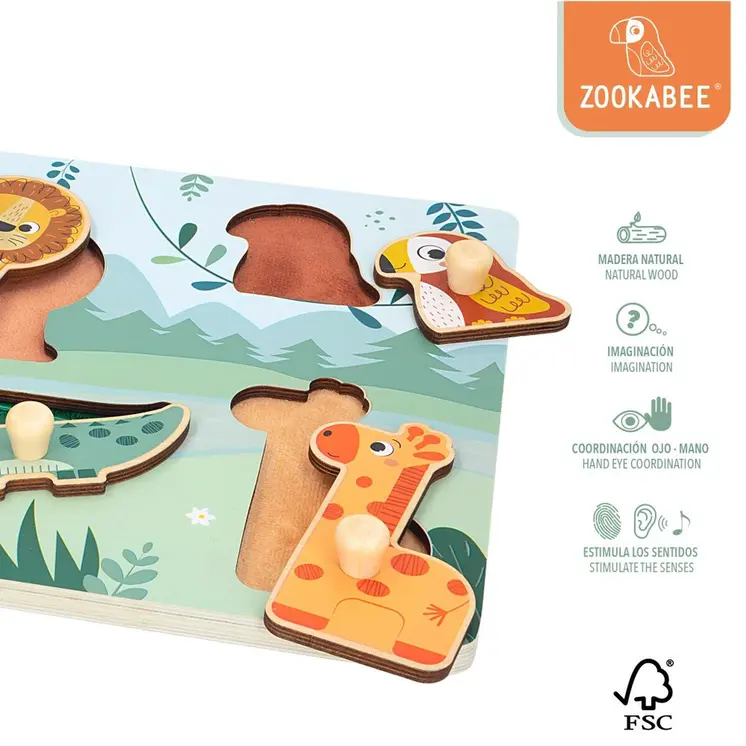 Child's Wooden Puzzle Woomax (12 Units)