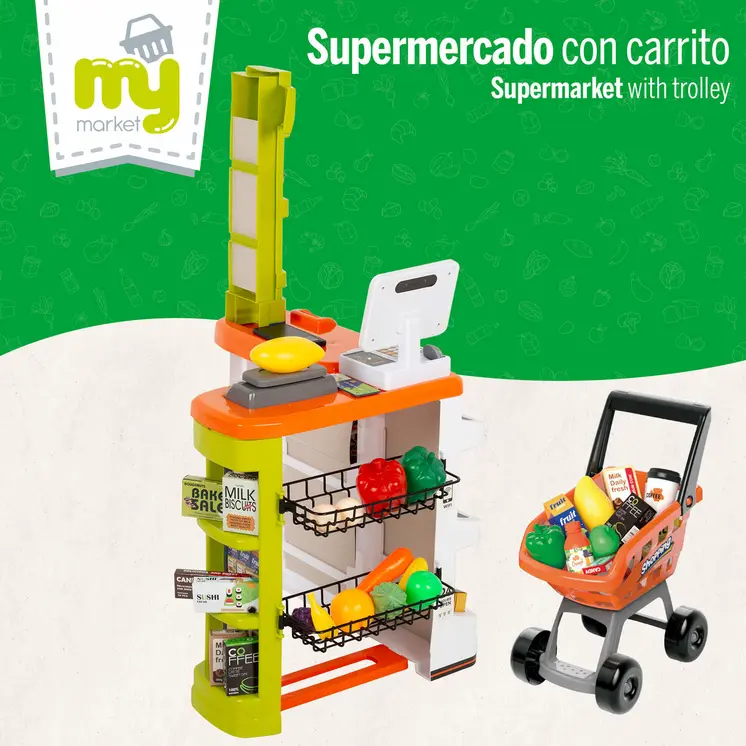 Toy Supermarket 50 x 82 x 42 cm 50 Pieces 2 Units