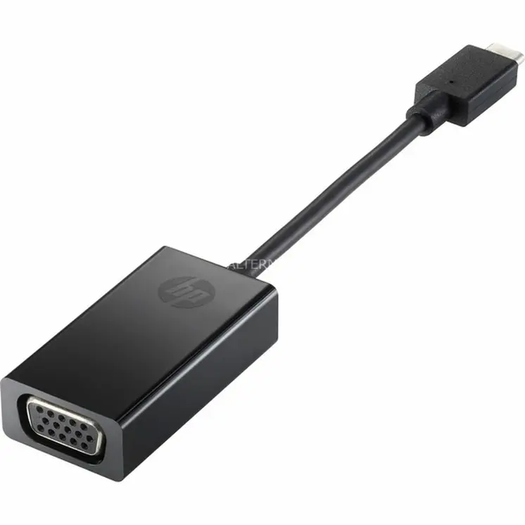 USB-C to VGA Adapter HP Adaptador de monitor USB-C a VGA de Black