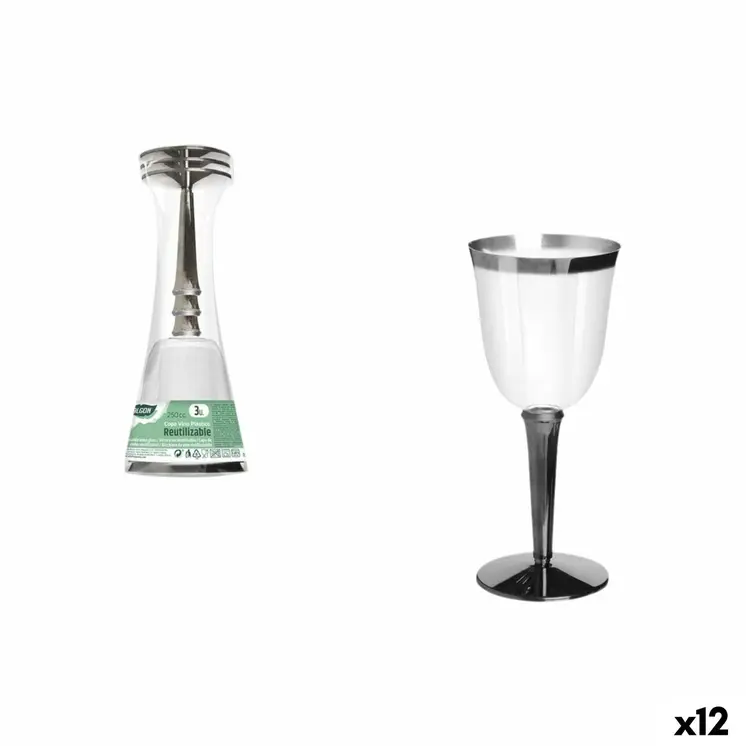 Wine glass Algon 3 Pieces (12 Units)