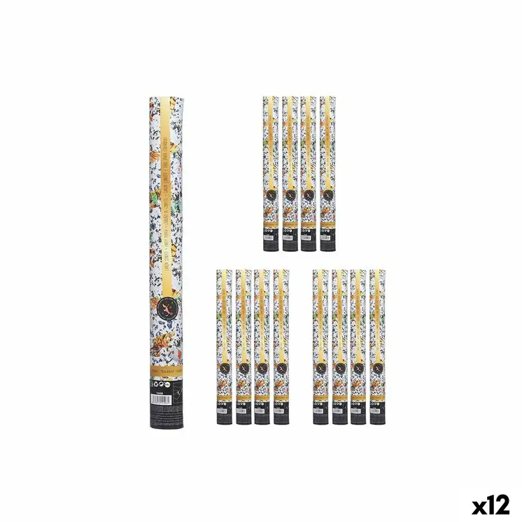 Confetti cannon 9901-50 Multicolour Paper Cardboard Plastic 5 x 48,5 x 5 cm (12 Units)
