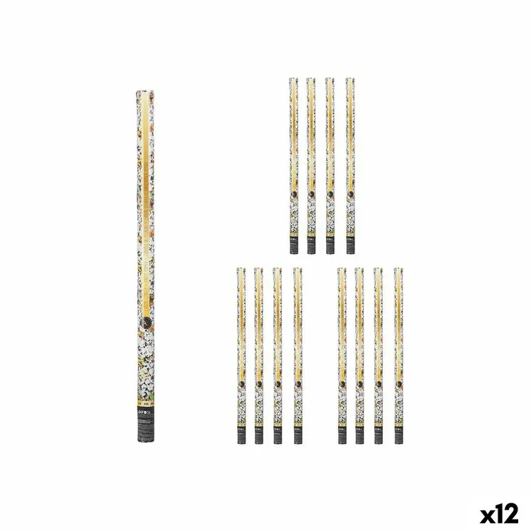 Confetti cannon 9901-100 Multicolour Paper Cardboard Plastic 5 x 99 x 5 cm (12 Units)