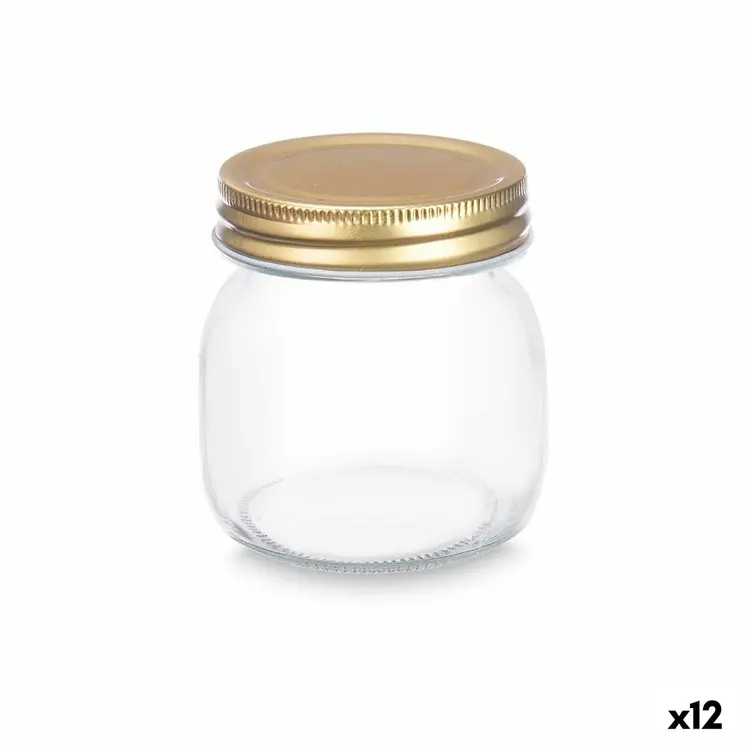 Jar Vivalto CWDH04-12PK Transparent Golden 300 ml (12 Units)