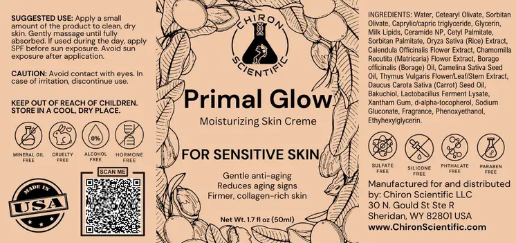 Primal Glow Moisturizing Skin Creme for Sensitive Skin