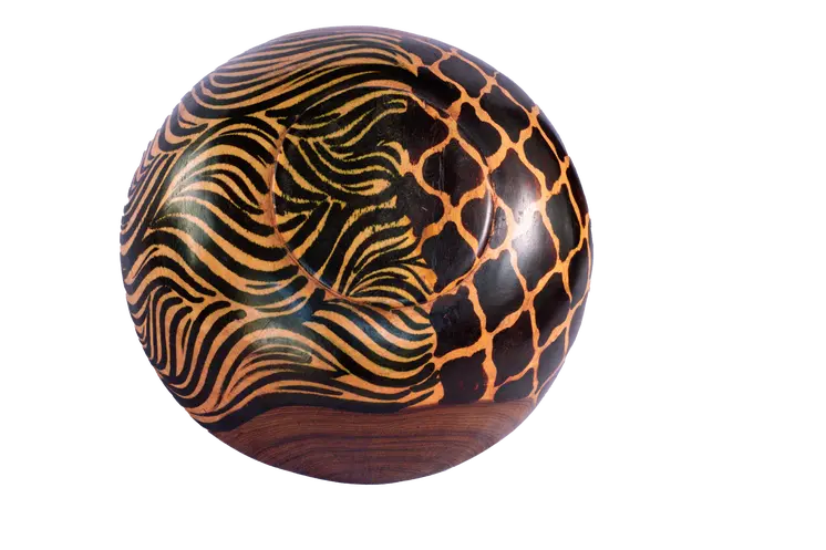 Wooden Bowl - With Animal Print Pattern