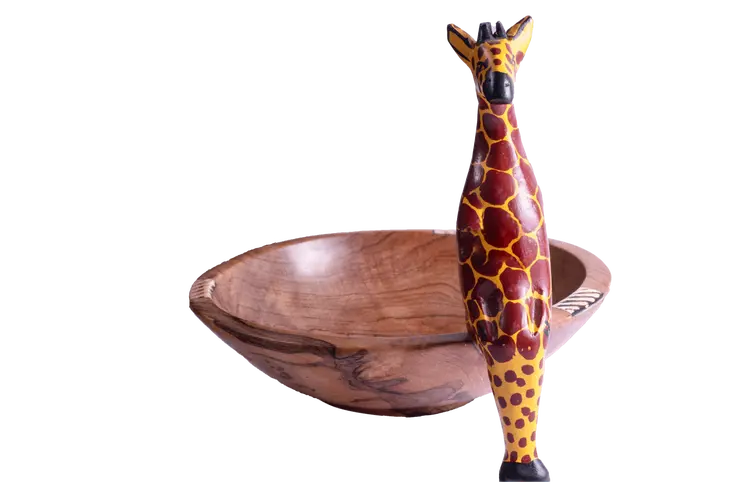 Wooden Sitting Giraffe