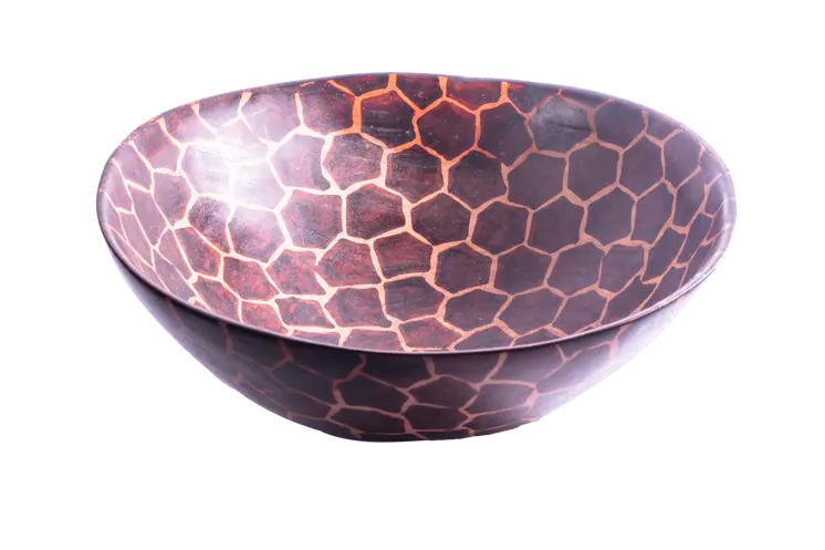 Wooden Giraffe Pattern Themed Bowl