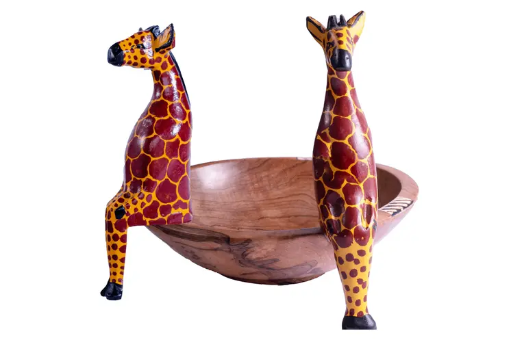 Wooden Sitting Giraffe