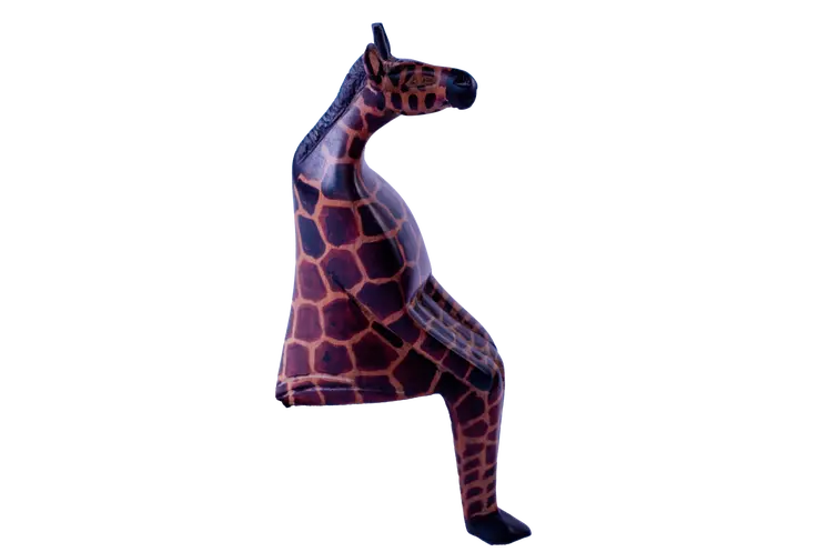 Wooden Sitting Giraffe