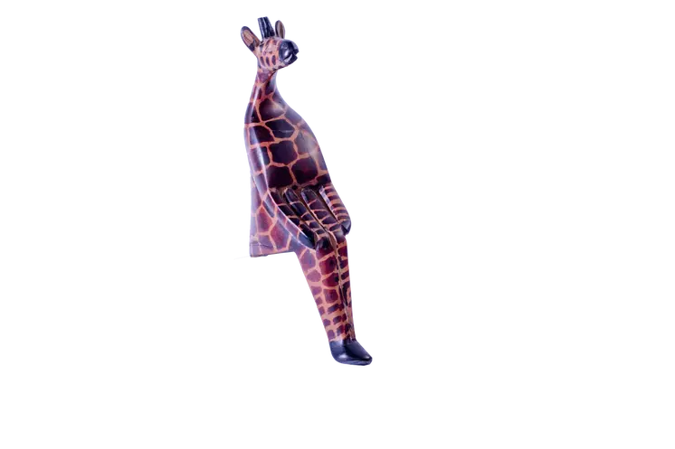 Wooden Sitting Giraffe